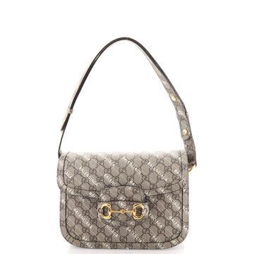 Gucci x Balenciaga The Hacker Project Horsebit 1955 Shoulder Bag GG Coated Canvas Small