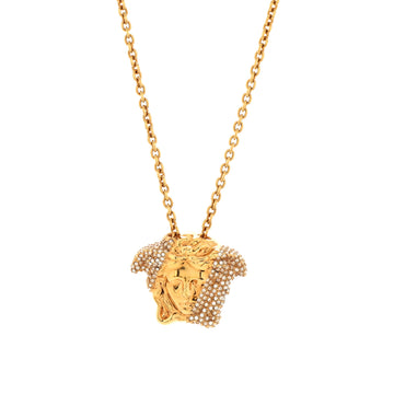 Versace Palazzo Dia Pendant Necklace Metal with Crystals