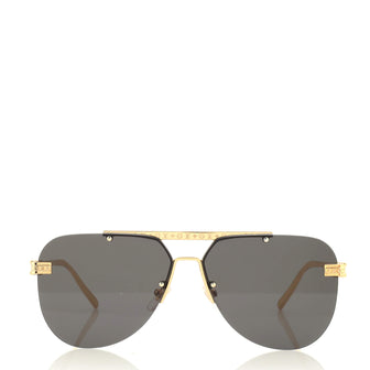 Louis Vuitton Ash Aviator Sunglasses Metal