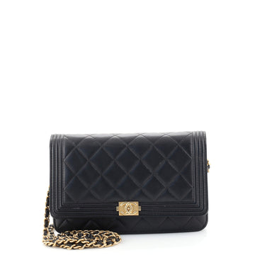 Chanel Boy Wallet on Chain Quilted Lambskin
