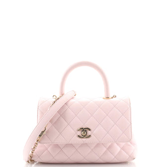 Chanel Coco Top Handle Bag Quilted Caviar Mini