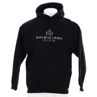 Balenciaga Men's Logo Print Hoodie Cotton