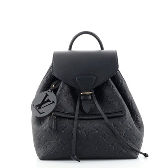 Louis Vuitton Montsouris Backpack NM Monogram Empreinte Leather PM Black