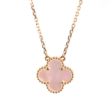 Van Cleef & Arpels Vintage Alhambra Pendant Necklace 18K Yellow Gold and Mother of Pearl
