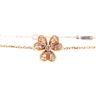 Van Cleef & Arpels Frivole Bracelet 18K Yellow Gold and Diamond Mini