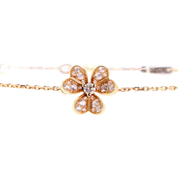 Van Cleef & Arpels Frivole Bracelet 18K Yellow Gold and Diamond Mini