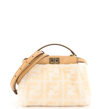 Fendi Peekaboo Bag Zucca Shearling Mini