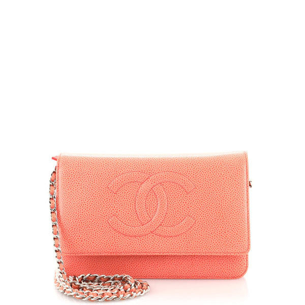 Chanel Timeless Wallet on Chain Caviar Orange 1904604