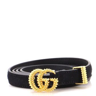 Gucci GG Torchon Belt Suede Thin