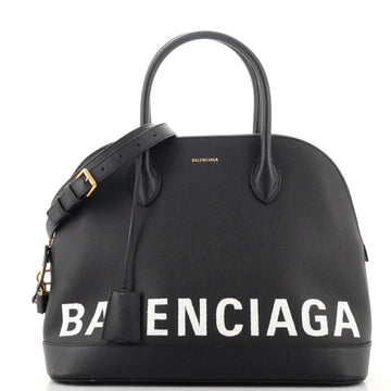 Balenciaga Logo Ville Bag Leather Medium
