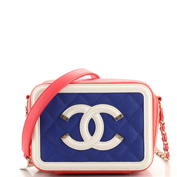 Chanel Filigree Vanity Clutch with Chain Quilted Caviar Mini
