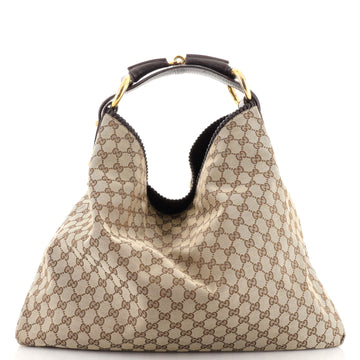 Gucci Horsebit Hobo GG Canvas Large