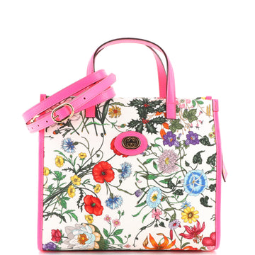 Gucci Convertible Tote Flora Canvas Medium
