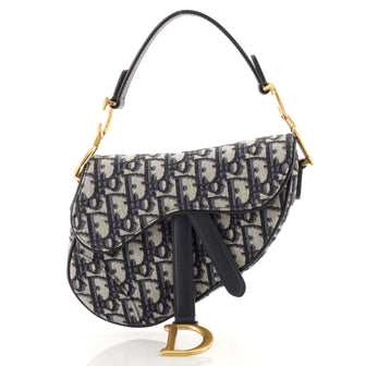 Christian Dior Saddle Handbag Oblique Canvas Mini