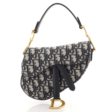 Christian Dior Saddle Handbag Oblique Canvas Mini