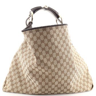 Gucci Horsebit Hobo GG Canvas Large