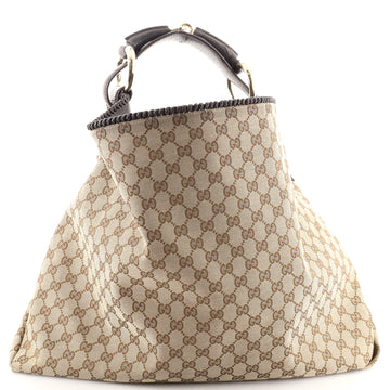 Gucci Horsebit Hobo GG Canvas Large