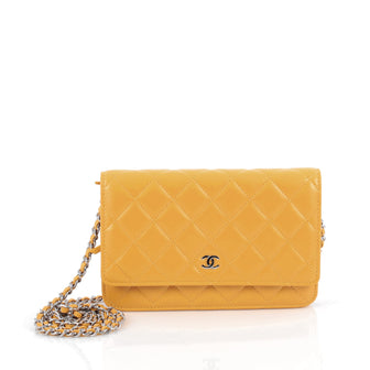 Chanel Wallet on Chain Quilted Lambskin Yellow