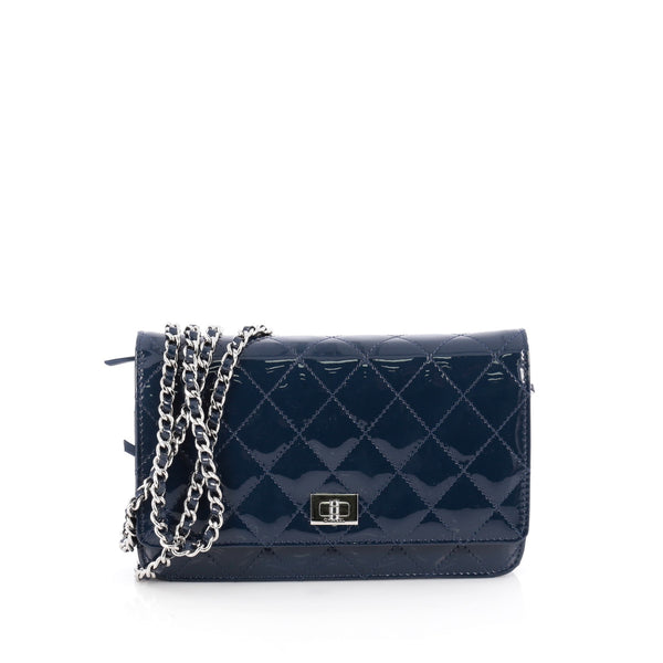 Buy Chanel Reissue Wallet on Chain Quilted Patent Blue 1906506