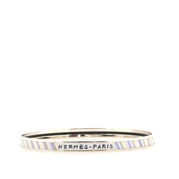 Hermes Bangle Bracelet Printed Enamel Narrow