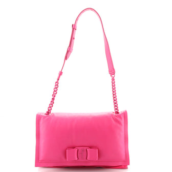 Salvatore Ferragamo Viva Bow Flap Bag Leather Small