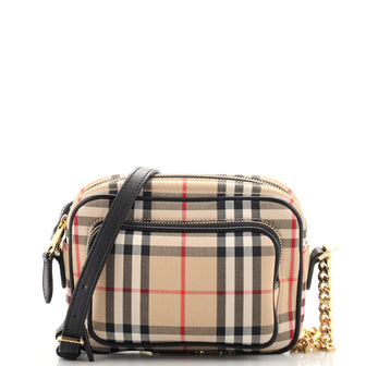 Burberry Camera Bag Vintage Check Canvas Small