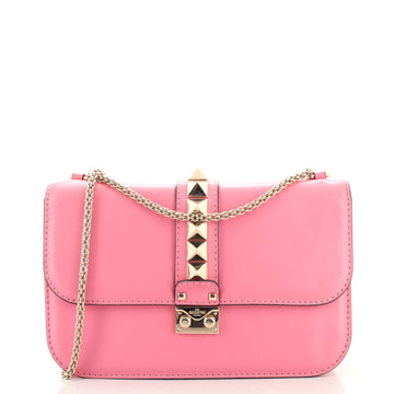 Valentino Garavani Glam Lock Shoulder Bag Leather Medium