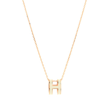 Hermes Pop H Pendant Chain Necklace Metal and Enamel Mini