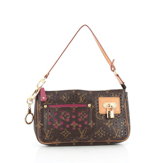 Louis Vuitton Pochette Accessoires Perforated Monogram Canvas Brown
