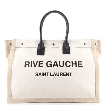 Saint Laurent Rive Gauche Shopper Tote Canvas Large
