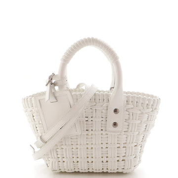 Balenciaga Bistro Panier Bag Woven Faux Leather XXS