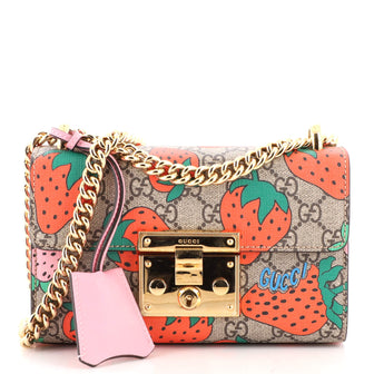 Gucci Padlock Shoulder Bag Printed GG Coated Canvas Small