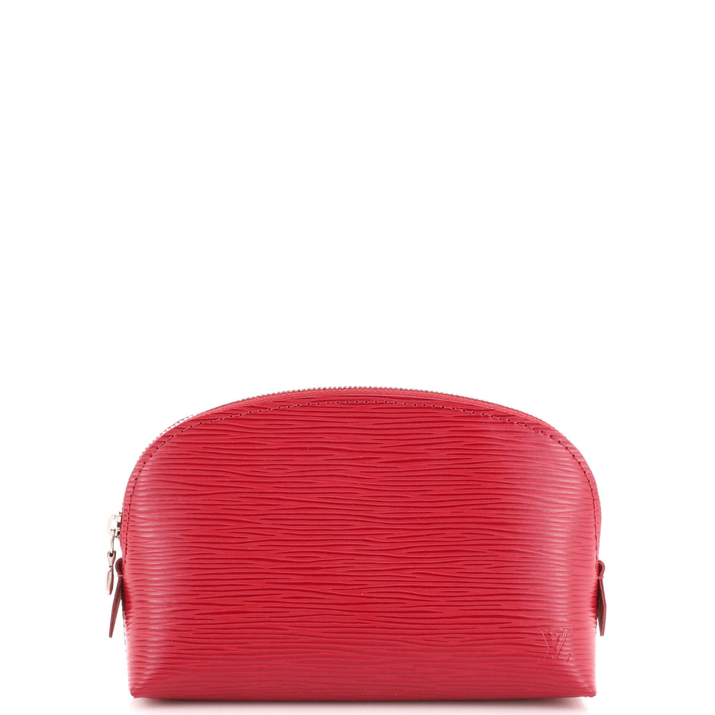 NEW POUCH LOUIS VUITTON COSMETIC POUCH RED EPI LEATHER NEW POUCH