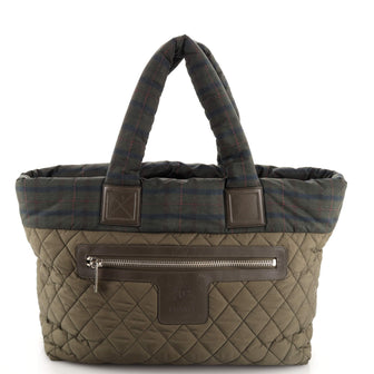 Chanel Coco Cocoon Zipped Tote Quilted Printed Nylon Medium