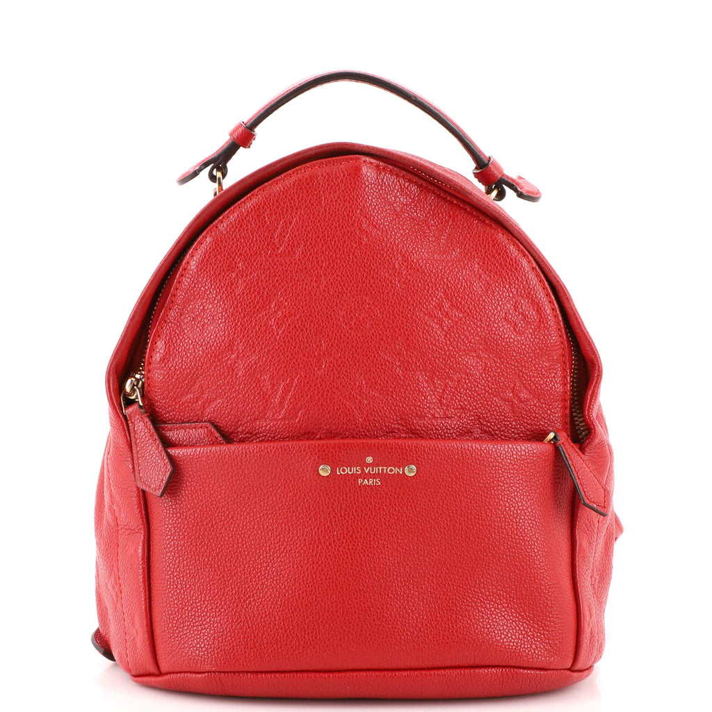Louis Vuitton Sorbonne Backpack Leather Backpack Red