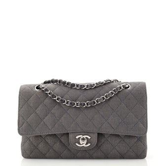 Chanel Vintage Classic Double Flap Bag Quilted Canvas Medium