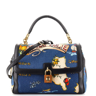 Dolce & Gabbana Miss Bonita Satchel Printed Canvas Medium