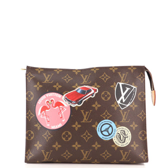 Louis Vuitton Toiletry Pouch Limited Edition World Tour Monogram Canvas 26