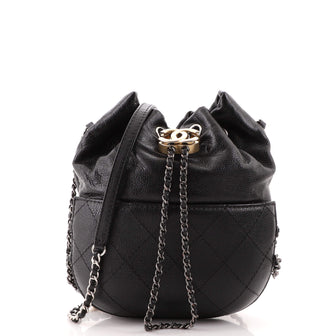 Chanel Gabrielle Drawstring Bag Quilted Calfskin Small