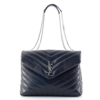 Saint Laurent LouLou Shoulder Bag Matelasse Chevron Leather Medium