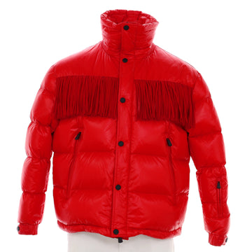 Moncler Men's Pourri Fringed Puffer Jacket Quilted Polyamide with Down