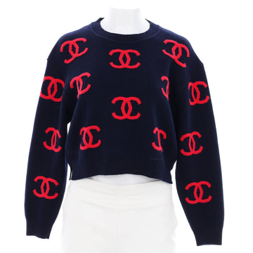 Chanel Women's All-Over CC Pullover Sweater Cashmere Blend