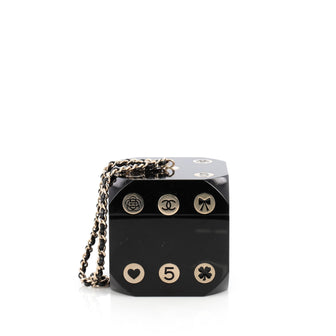 Chanel Dice Minaudiere Plexiglass Black