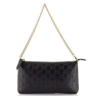 Gucci Chain Wristlet Wallet Guccissima Leather