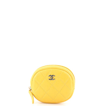 Chanel Classic Round Coin Purse Quilted Caviar