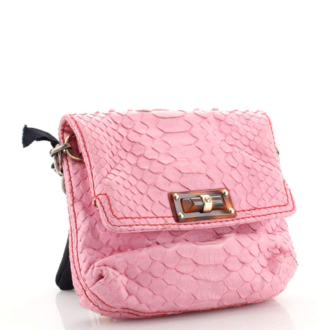 Lanvin Pop Shoulder Bag Python Mini Pink 1910662