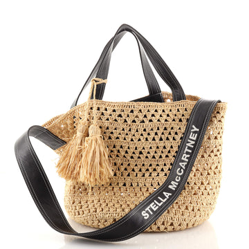 Stella McCartney Ajouree Bucket Bag Crochet Raffia