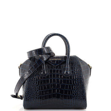Givenchy Antigona Bag Crocodile Embossed Leather Mini