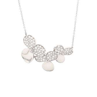 Tiffany & Co. Paper Flowers Cluster Pendant Necklace Platinum with Diamonds Mini