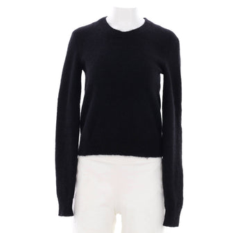 Saint Laurent Women's Graphic Crewneck Sweater Mohair Blend